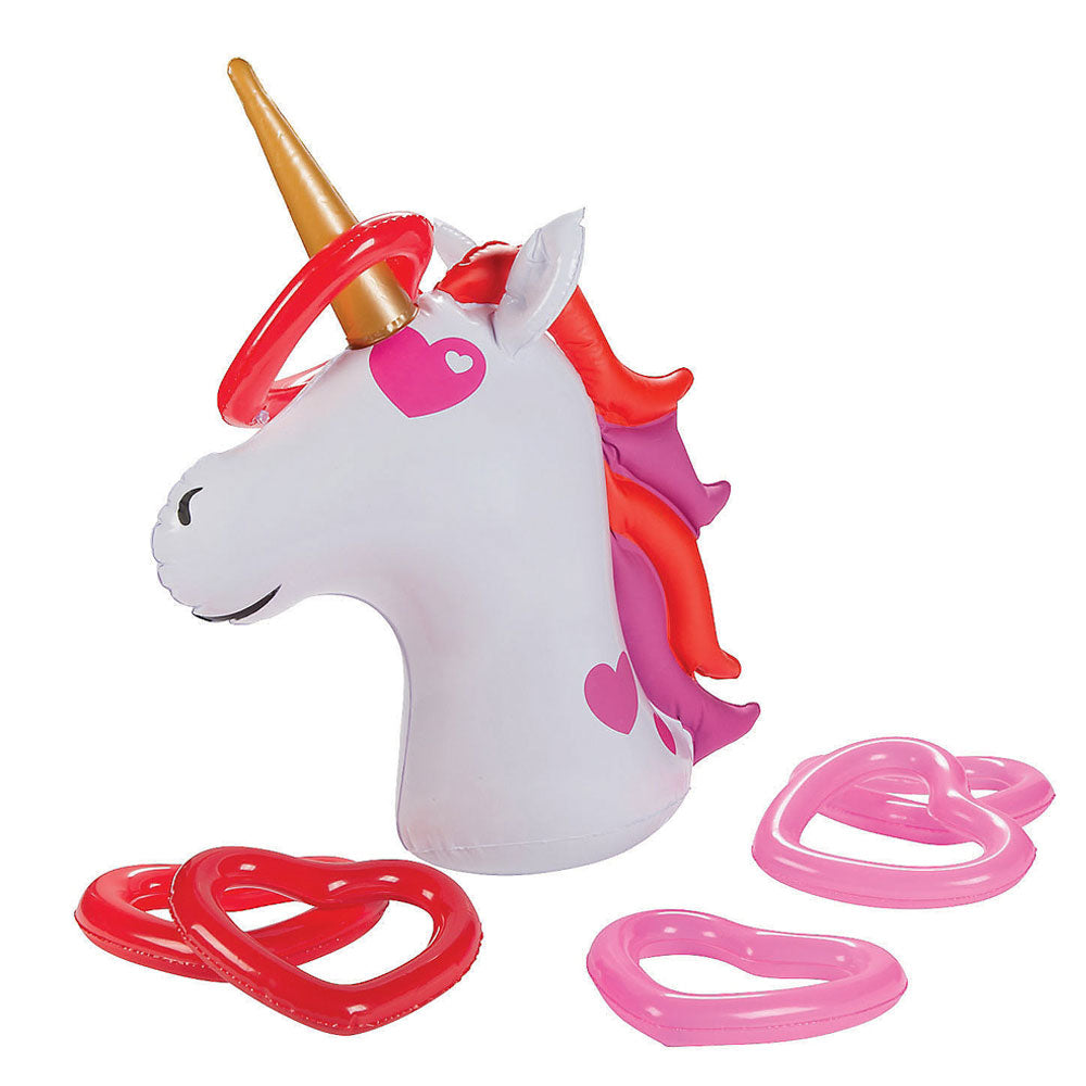Inflatable Unicorn Heart Ring Toss