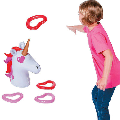 Inflatable Unicorn Heart Ring Toss