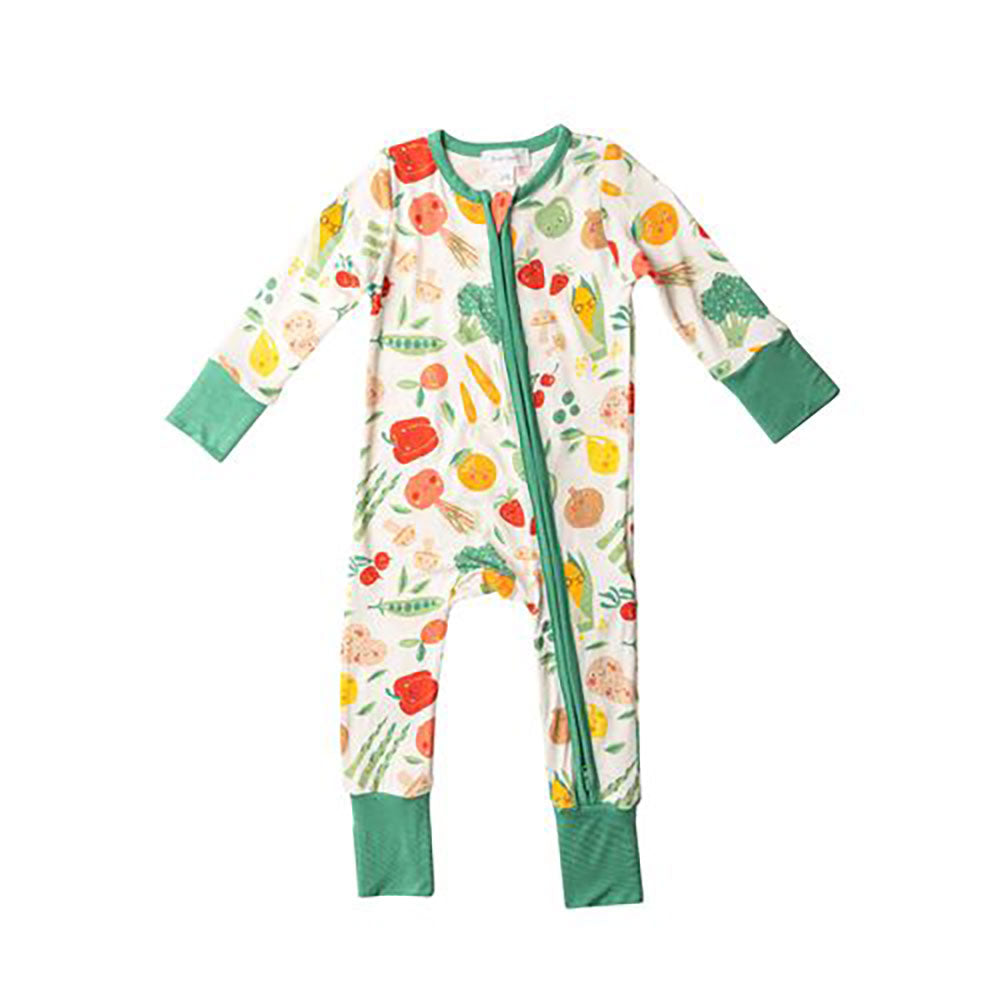 Veggie Life Zipper Romper (White)