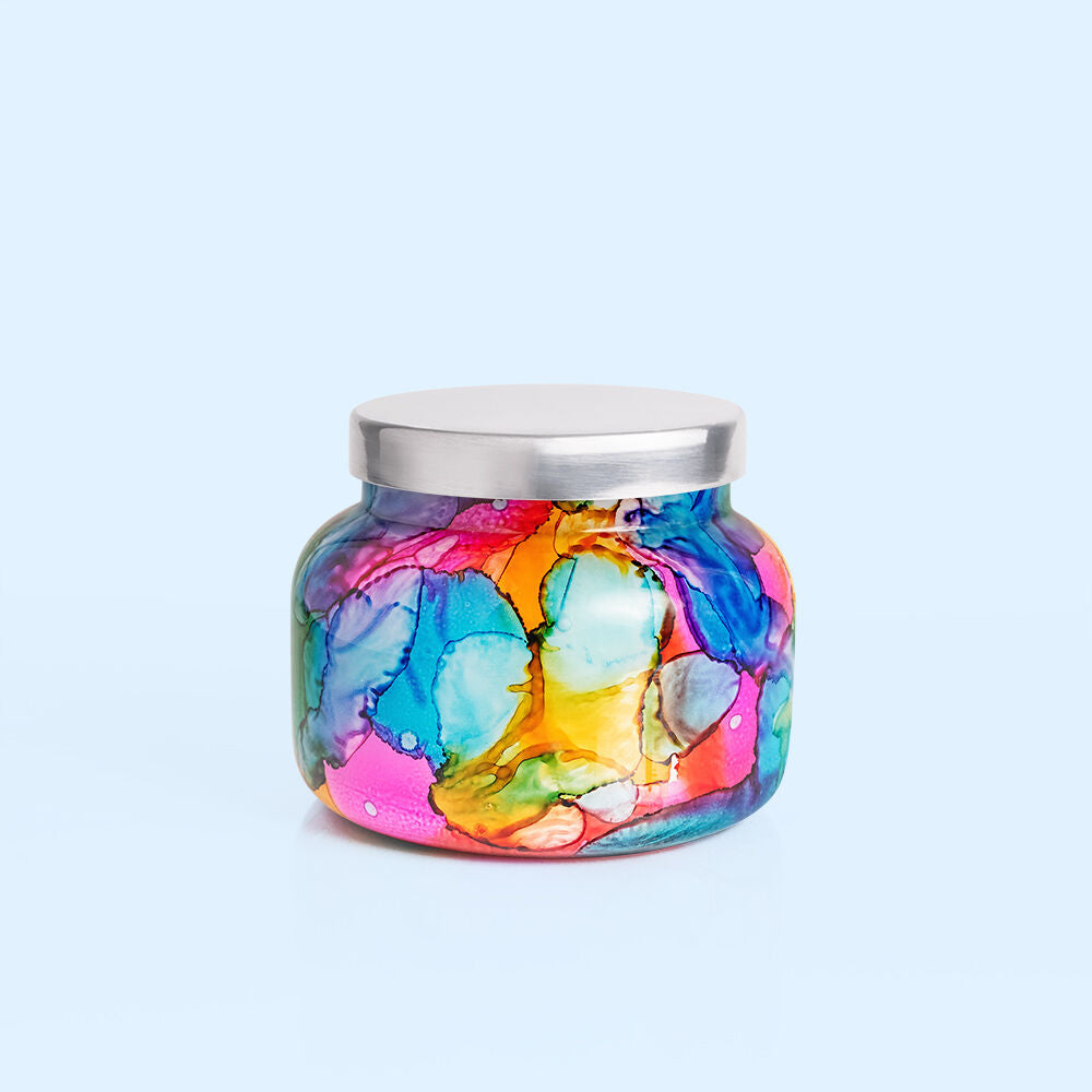 Volcano Rainbow Watercolor Jar