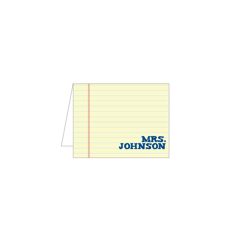 School Stationery Folded Note - Barque Gifts