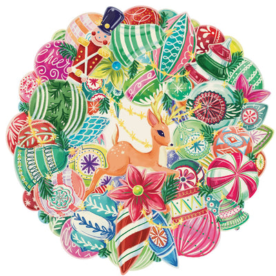 yuletide treasure wreath paper table decorations on barquegifts.com