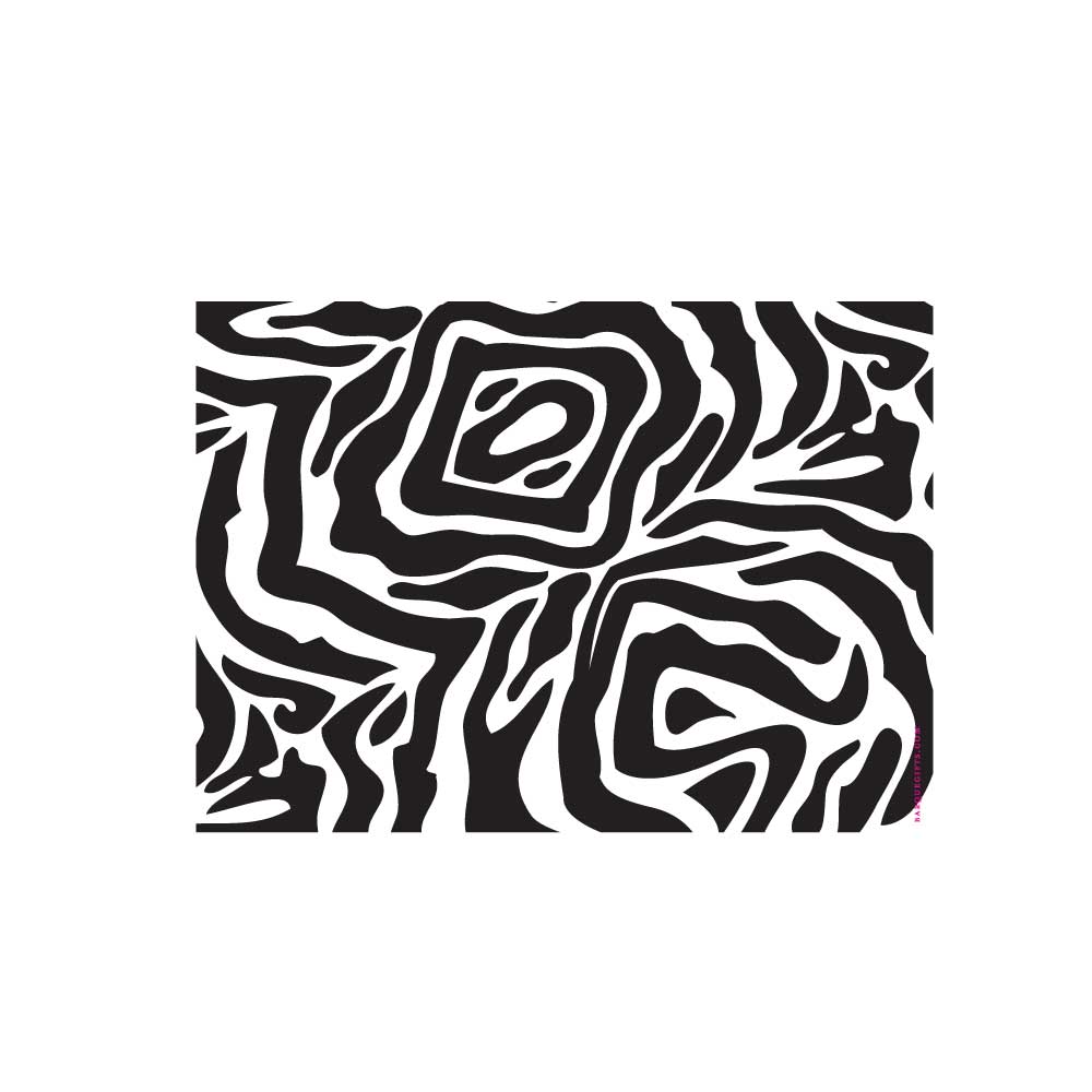 Zebra Print Flat Note - Barque Gifts